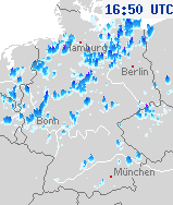 Niederschlagsbilder von Deutschland 18:20 UTC