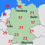 Vorhersage Mo, 15.06. Deutschland