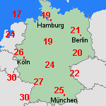 Vorhersage Di, 16.06. Deutschland